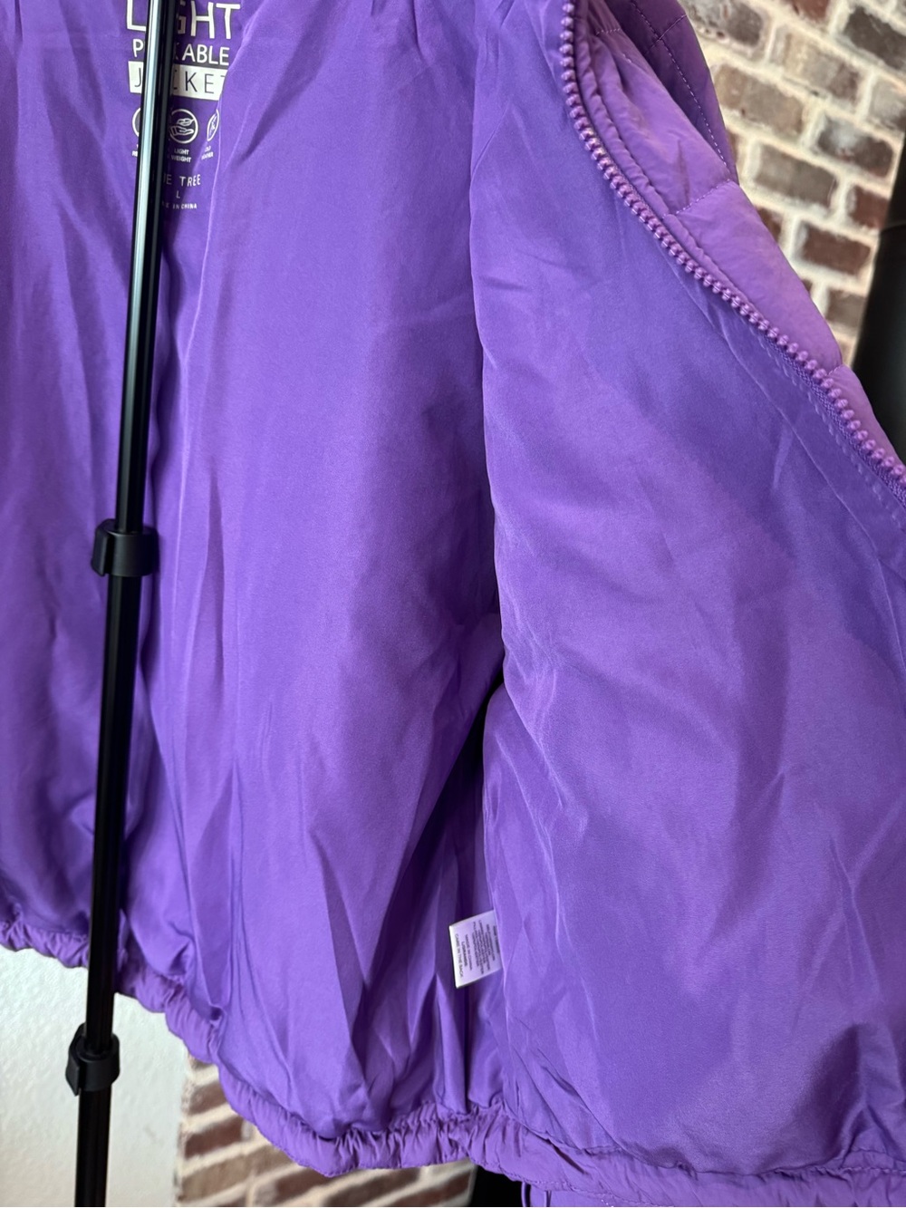 Ultra Light Packable Purple Quilt Jacket by Love Tree - Womens Size Large - Picture 7 of 9
